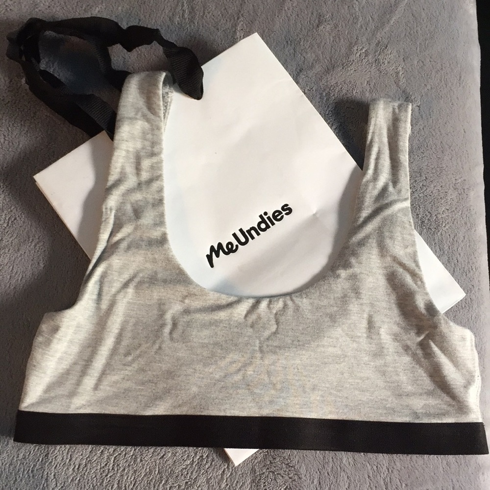 Brand New! MeUndies U-Back Bralette Heather Grey